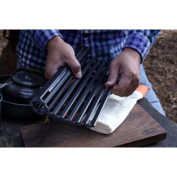 BISON Rolling BBQ Grill for backpacking and camping