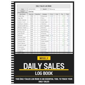 Daily Sales Log Book for Small Business - Essential Sales Order Tracker