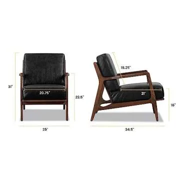 POLY & BARK Verity Lounge Chair in Onyx Black