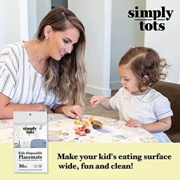 Simply Tots Disposable Placemats for Toddlers - 60 Pack