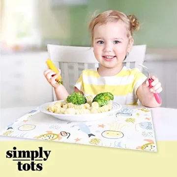 Simply Tots Disposable Placemats for Toddlers - 60 Pack