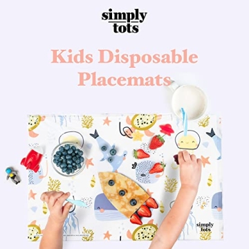 Simply Tots Disposable Placemats for Toddlers - 60 Pack