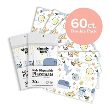 Simply Tots Disposable Placemats for Toddlers - 60 Pack