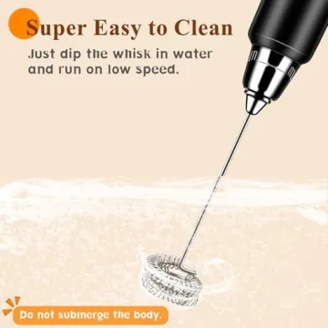Rechargeable Milk Frother for Drinks - Black