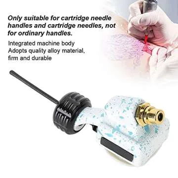 Cartridge Tattoo Machine, Professional Liner Shader Machine Strong Motor for Cartridge Needle Handles/Cartridge Needles(White)