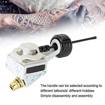 Cartridge Tattoo Machine, Professional Liner Shader Machine Strong Motor for Cartridge Needle Handles/Cartridge Needles(White)