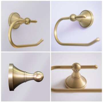 Celbon Brused Bronze Toilet Paper Holder Wall Mounted 7.28 ''/18.5cm Antique Brass Tissue Roll Holder Hanger for Bathroom or Kitchen Room (Brush Bronze)