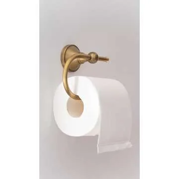 Celbon Brused Bronze Toilet Paper Holder Wall Mounted 7.28 ''/18.5cm Antique Brass Tissue Roll Holder Hanger for Bathroom or Kitchen Room (Brush Bronze)