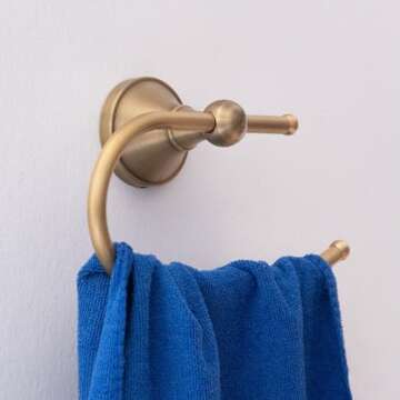 Celbon Brused Bronze Toilet Paper Holder Wall Mounted 7.28 ''/18.5cm Antique Brass Tissue Roll Holder Hanger for Bathroom or Kitchen Room (Brush Bronze)