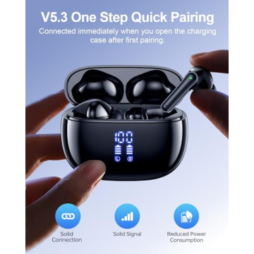 T12 Wireless Earbuds with 40H Playtime & Waterproof Design