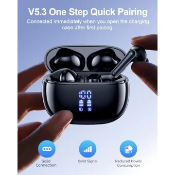 T12 Wireless Earbuds with 40H Playtime & Waterproof Design