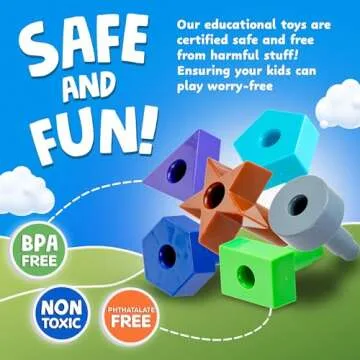 Skoolzy Toddler Toys Peg Board 38 Pc - Fun Learning for 2-4