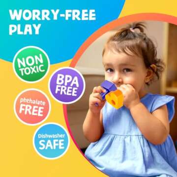 Skoolzy Toddler Toys Peg Board 38 Pc - Toddler Toys Age 2-4 - Stacking Toys and Learning Toys for 2 Year Olds- STEM Toys for 2+ Year Old - Toddler Puzzles Ages 2-4 - Autism Toys for Toddlers 3-4