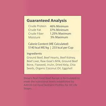 Steve's Real Food Quest Super Premium Freeze Dried Raw Cat Food, Beef Recipe, 10oz