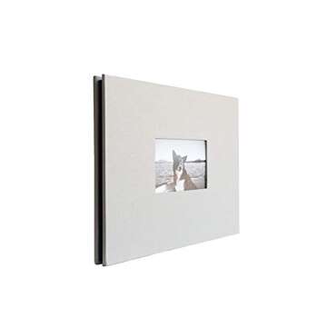 Kolo Newport Scrapbook, 11" x 14", Ideal for Wedding Albums, Baby Books, and Travel Journals, Platin...