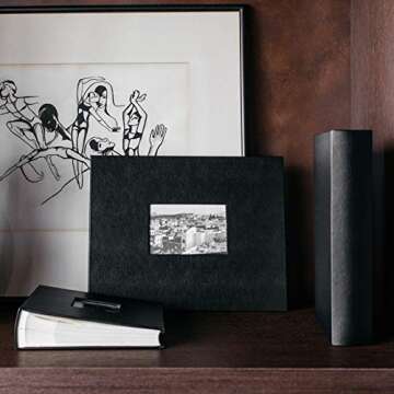 Kolo Newport Scrapbook, 11" x 14", Ideal for Wedding Albums, Baby Books, and Travel Journals, Platinum