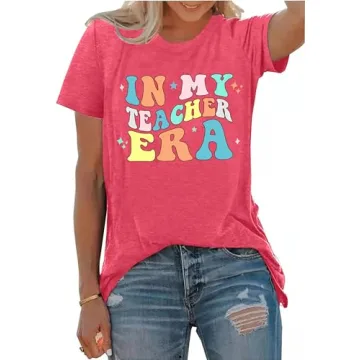 Teacher Graphic Short Sleeve T-Shirt for Women