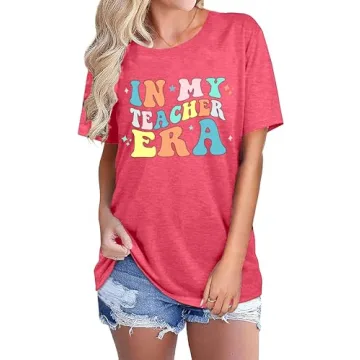 Teacher Graphic Short Sleeve T-Shirt for Women