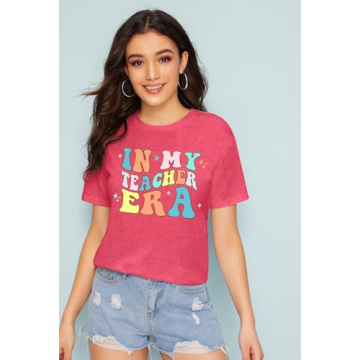 Teacher Graphic Short Sleeve T-Shirt for Women