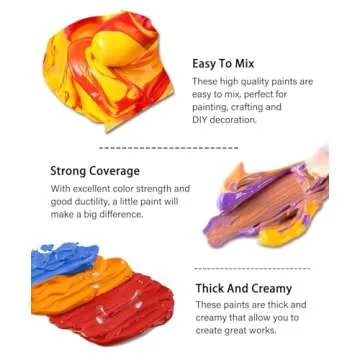 Colorful Fabric Paint Set for Clothes 12 Colors - Permanent Textile Paint Kit for Shoes, Canvas - Non-Toxic Slick Painting Set for Adults, Beginner & Artists