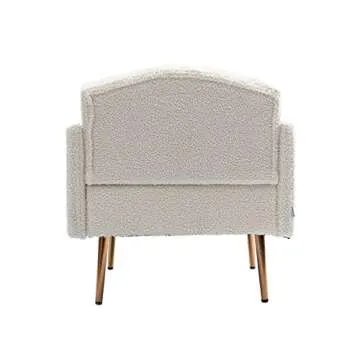 Olela Modern Accent Chair with Gold Legs and Comfort