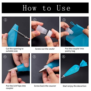 Piping Bags and Tips Set - 100Pcs for Cake Decorating