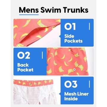 maamgic Matching Swim Trunks for Dad and Son - Quick Dry