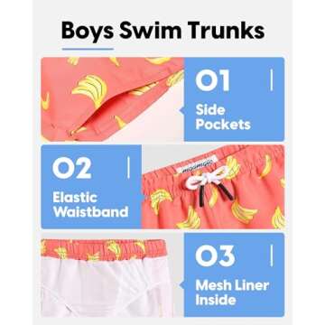 maamgic Matching Swim Trunks for Dad and Son - Quick Dry