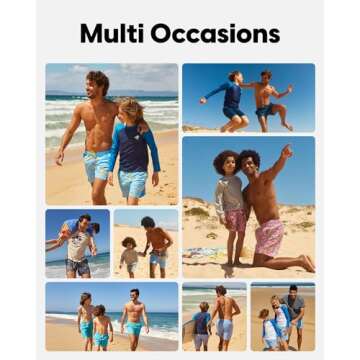 maamgic Matching Swim Trunks for Dad and Son - Quick Dry