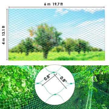 Ruolan Bird Netting 13X20Ft - Protect Your Garden