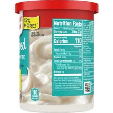 Duncan Hines Whipped Frosting Fluffy White 14 oz