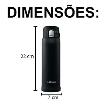 Zojirushi SM-SA48-BA Stainless Steel Vacuum Insulated Mug, 1 Count (Pack of 1), Black