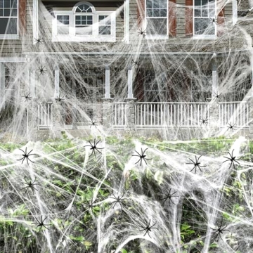 1400 Sqft Spider Web Halloween Decoration Kit with 40 Spiders for Spooky Fun