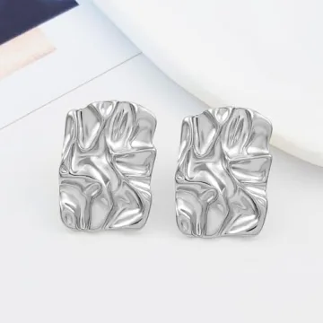 Trendy Gold and Silver Chunky Earrings for Women