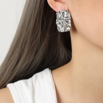 Trendy Gold and Silver Chunky Earrings for Women