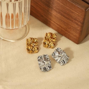 Trendy Gold and Silver Chunky Earrings for Women