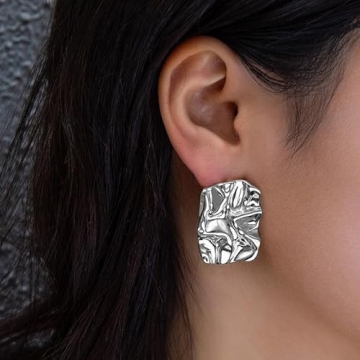 Trendy Gold and Silver Chunky Earrings for Women