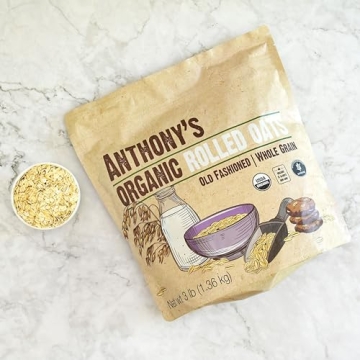 Anthony's Organic Rolled Oats, Gluten Free & Non GMO 3 lb