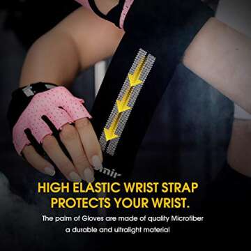 Viomir Workout Gloves with Wrist Support for Gym Training