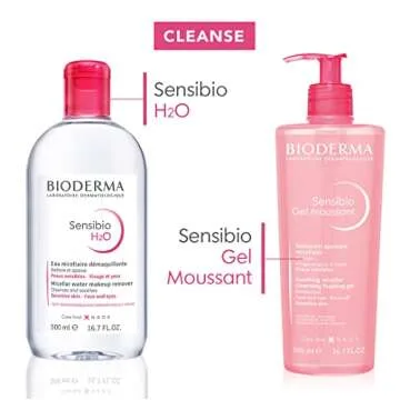 Bioderma - Sensibio H2O PUMP - Micellar Water - Cleansing and Make-Up Removing – Refreshing feeling – for Sensitive Skin, 16.9 Fl Oz (Pack of 1)