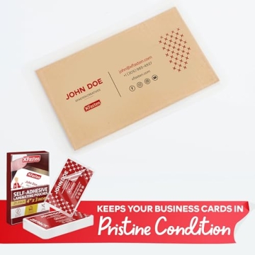 XFasten Self-Sealing Laminating Pouches for Business Cards