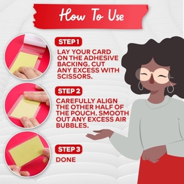 XFasten Self-Sealing Laminating Pouches for Business Cards