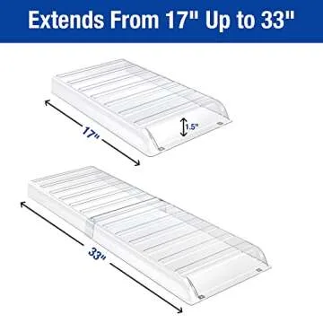 Ventilaider Magnetic Air Vent Extender for Under Furniture, Improved Stronger Plastic Material, Fits Floor Registers Up to 14" Wide, Dimensions: 1.5" Tall, 12.9" Wide, Extends From 17" Up to 33" Long