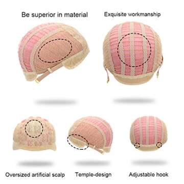 STYLER Long Black Synthetic Wig with Bangs - Natural Long Wavy Cosply Wigs for Women Halloween Christmas 30" (Black)