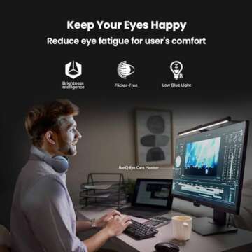 BenQ GW2480 Computer Monitor 24" FHD 1920x1080p | IPS | Eye-Care Tech | Low Blue Light | Anti-Glare ...