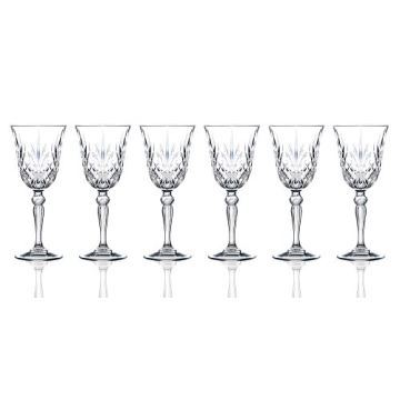 Lorenzo RCR Crystal Collection Water Glass Set 6 Count - Elegant Design for Every Occasion