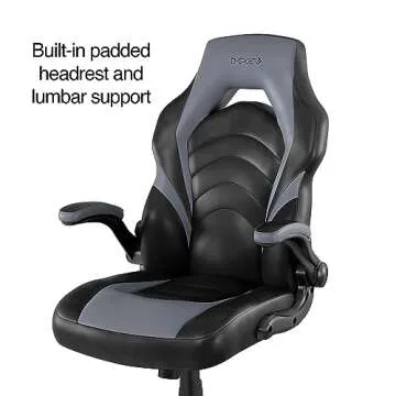 STAPLES Emerge Vortex Bonded Leather Ergonomic Gaming Chair with Lumbar Support, High Back and Adjustable Tilt Lock
