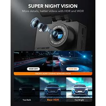 WOLFBOX Dash Cam Front and Rear, D07 4K Dash Camera for Cars with WiFi GPS, 4K/2.5K + 1080P Dual Dashcam with 2.45" LCD, 170°FOV, Night Vision, Loop Recording, Smart Parking Monitor, Magnetic Mount