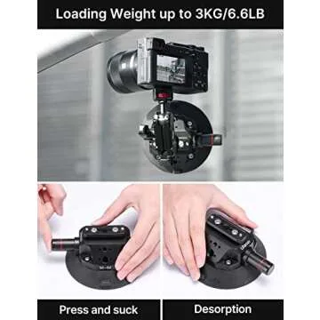 Camera Suction Cup Mount for Action Cameras ULANZI