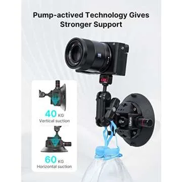 Camera Suction Cup Mount for Action Cameras ULANZI